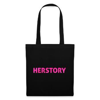 Herstory Neon Pink - Stoffbeutel - Schwarz - Vorne