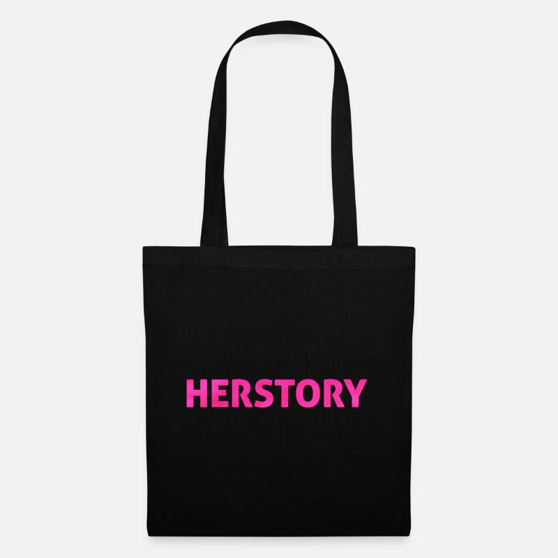 Herstory Neon Pink - Stoffbeutel - Schwarz
