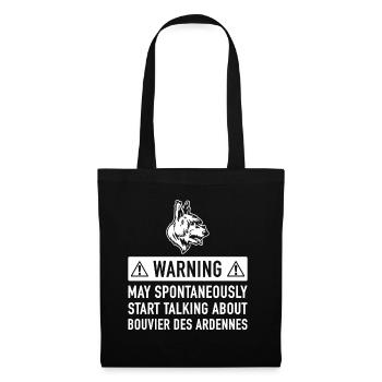 Drôle Bouvier Des Ardennes Idée cadeau - Sac en tissu - noir - Devant