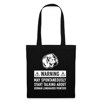 Drôle Pointer Longhair Idée cadeau - Sac en tissu - noir - Devant