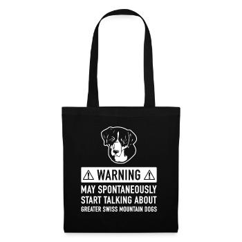 Drôle Grand Swiss Mountain Dog Idée cadeau - Sac en tissu - noir - Devant