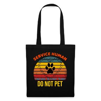 Service humain, soutien émotionnel humain - Sac en tissu - noir - Devant