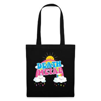 Death metal funny rainbows metalhead heavy metal - Tote Bag - black - Front