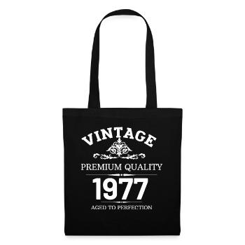 Vintage 1977 aged to perfection - Tote Bag - black - Front