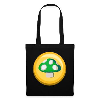 Green Mushroom Sticker Icon - Tote Bag - black - Front