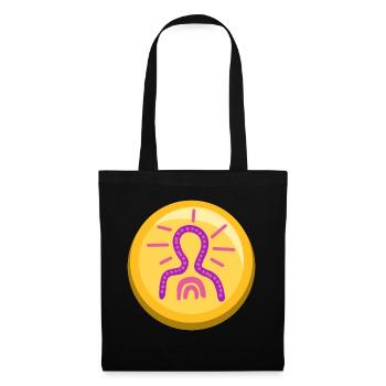 Meditations Sticker Icon Zen - Stoffbeutel - Schwarz - Vorne