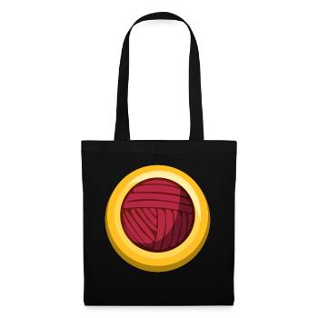 Wollknäul Sticker Sewing Icon - Tote Bag - black - Front