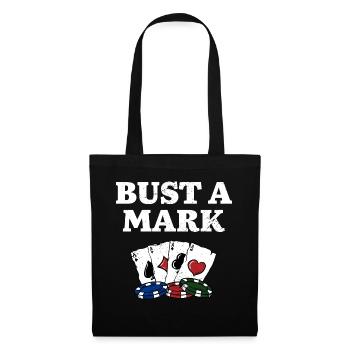 Bust a Mark Poker Card Games Poker Player Card - Stoffbeutel - Schwarz - Vorne