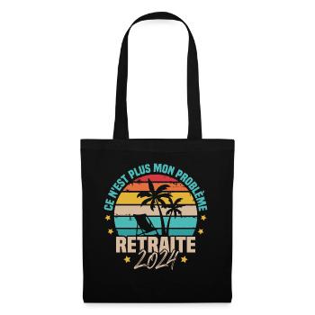 Ce n'est plus mon problème Retraite 2024 - Sac en tissu - noir - Devant