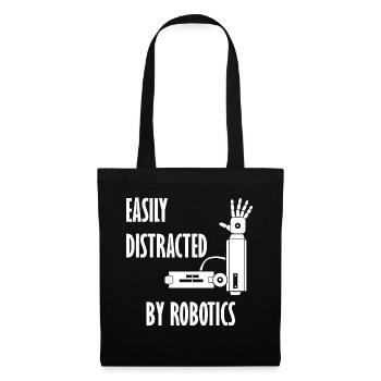 Distrait par la robotique, mignon ingénieur - Sac en tissu - noir - Devant