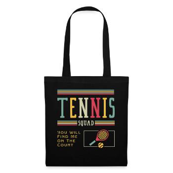 Équipe de tennis, vacances d'été, sports de balle, - Sac en tissu - noir - Devant