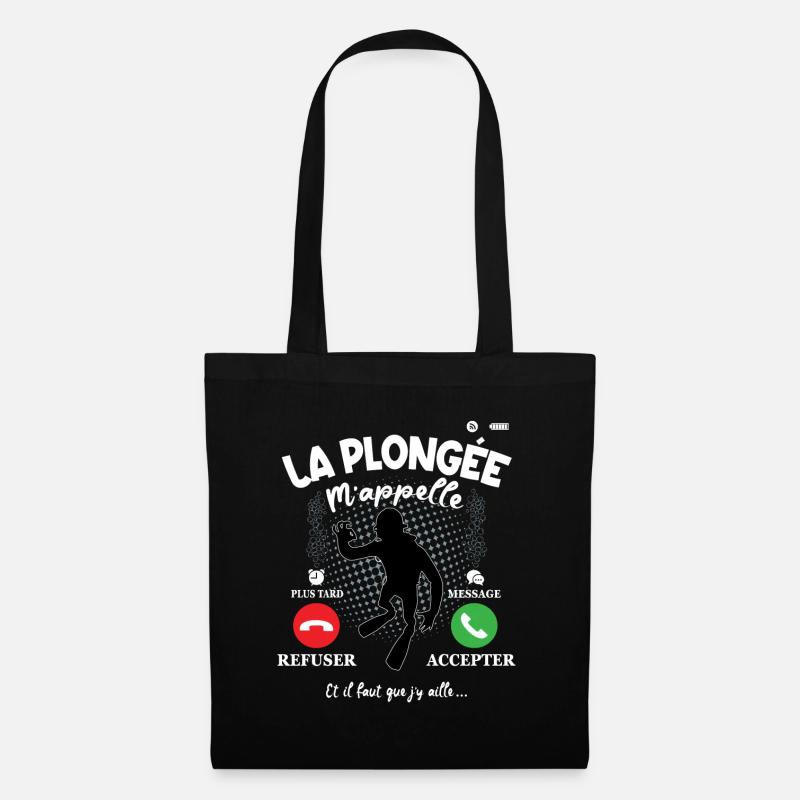 La Plongée M'appelle - Sac en tissu - noir