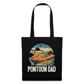Pontoon Dad Father's Day Motorboating Pontooning - Stoffbeutel - Schwarz - Vorne