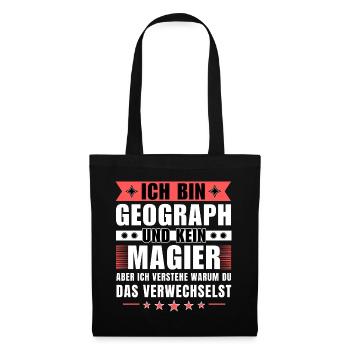 Ich bin Geograph und kein Magier - Stoffbeutel - Schwarz - Vorne