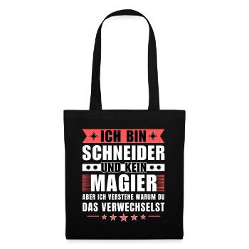 Ich bin Schneider und kein Magier - Stoffbeutel - Schwarz - Vorne