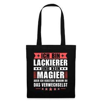 Ich bin Lackierer und kein Magier - Stoffbeutel - Schwarz - Vorne
