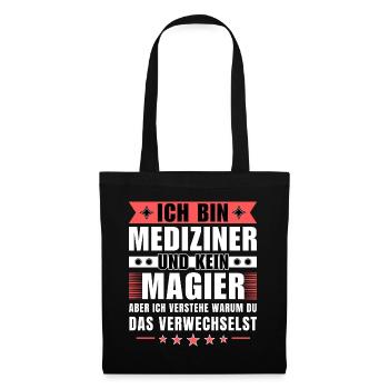 Ich bin Mediziner und kein Magier - Stoffbeutel - Schwarz - Vorne