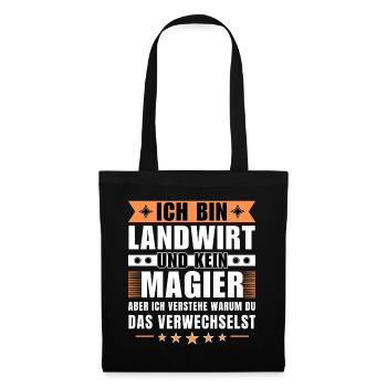 Ich bin Landwirt und kein Magier - Stoffbeutel - Schwarz - Vorne