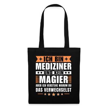 Ich bin Mediziner und kein Magier - Stoffbeutel - Schwarz - Vorne