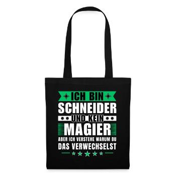 Ich bin Schneider und kein Magier - Stoffbeutel - Schwarz - Vorne
