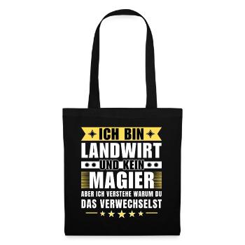Ich bin Landwirt und kein Magier - Stoffbeutel - Schwarz - Vorne