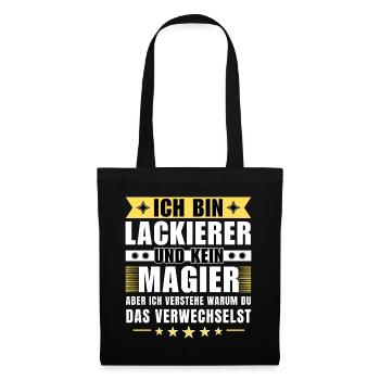 Ich bin Lackierer und kein Magier - Stoffbeutel - Schwarz - Vorne
