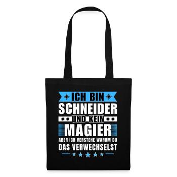 Ich bin Schneider und kein Magier - Stoffbeutel - Schwarz - Vorne