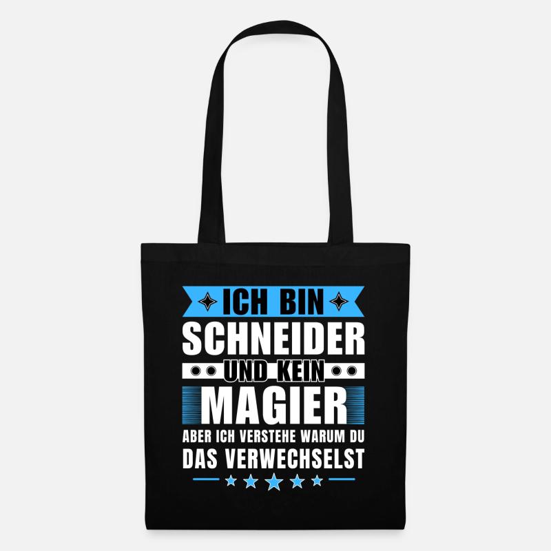 Ich bin Schneider und kein Magier - Stoffbeutel - Schwarz