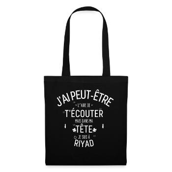 Dans ma Tête je suis à Riyad - Sac en tissu - noir - Devant