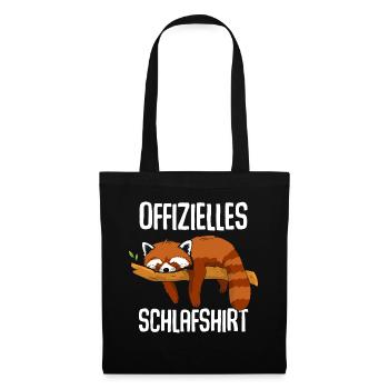 Chemise de nuit officielle Red Panda - Sac en tissu - noir - Devant