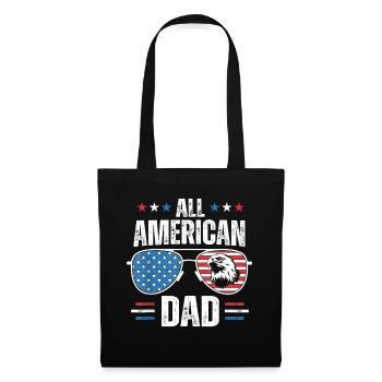 All American Dad 4th of July Father's Day Sunglass - Tote Bag - black - Front