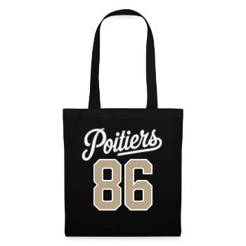 Poitiers 86 - Sac en tissu - noir - Devant