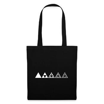 Math Sierpinski Triangle Fractal Geometry Sign - Tote Bag - black - Front