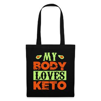 Mon corps aime le céto - Sac en tissu - noir - Devant