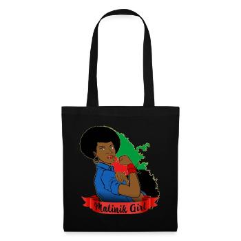 Matinik girl Ile de la Martinique - Sac en tissu - noir - Devant