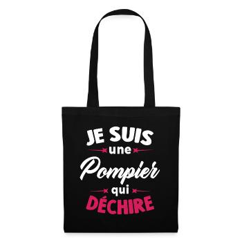 Je Suis Une Pompier Qui Déchire - Sac en tissu - noir - Devant