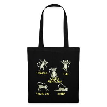 Yoga Lémurien - Sac en tissu - noir - Devant