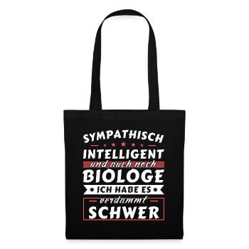 Sympathisch und intelligent - Biologe Edition - Stoffbeutel - Schwarz - Vorne