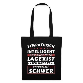 Sympathisch und intelligent - Lagerist Edition - Stoffbeutel - Schwarz - Vorne