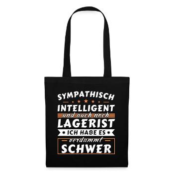 Sympathisch und intelligent - Lagerist Edition - Stoffbeutel - Schwarz - Vorne