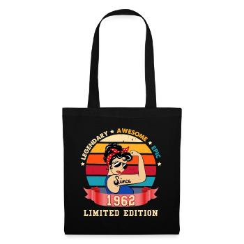 Birthday 1962 Woman Legend Epic Vintage - Tote Bag - black - Front