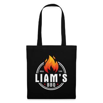 Liams BBQ - Stoffbeutel - Schwarz - Vorne
