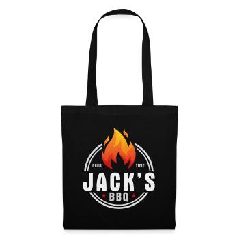 Jacks BBQ - Stoffbeutel - Schwarz - Vorne
