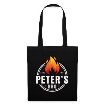 Peters BBQ - Stoffbeutel - Schwarz - Vorne