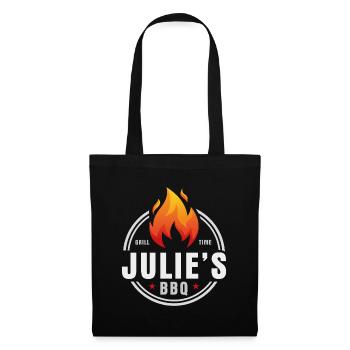 Julies BBQ - Sac en tissu - noir - Devant