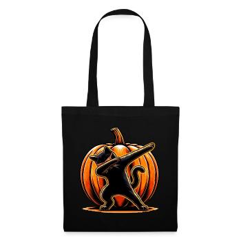 Joyeux Halloween, chat effrayé - Sac en tissu - noir - Devant