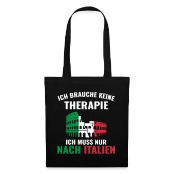 Therapie Italien - Stoffbeutel - Schwarz - Vorne