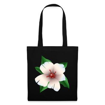 Hibiscus - Fleur d’hibiscus - Sac en tissu - noir - Devant