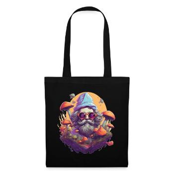 Pilze, Brille, Bart, Halloween, Sommer - Stoffbeutel - Schwarz - Vorne