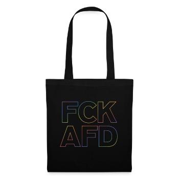 FCK AFD - Stoffbeutel - Schwarz - Vorne